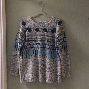 Crew Neck Oversized Sweater Acrylic Blend